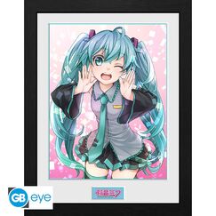 Plakat w ramie Hatsune Miku - Wink (31 x 41 cm)