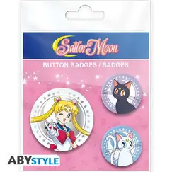 Przypinki Sailor Moon - Sailor Moon, Luna i Artemis (3 szt.)