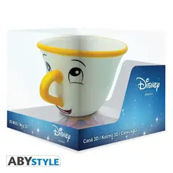 Kubek 3D Disney Piękna i Bestia - Chip (250 ml)