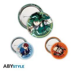 Przypinki My Hero Academia - Izuku, Katsuki i Shoto (3 szt.)