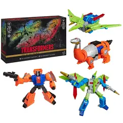Zestaw 2 figurek Transformers Age of the Primes Leader Class - G2 Universe Dinobots Swoop & Sludge