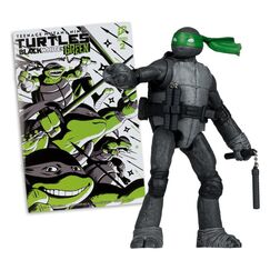 Figurka z komiksem Teenage Mutant Ninja Turtles Page Punchers - Michelangelo (Black White & Green) [Red Platinum Edition]
