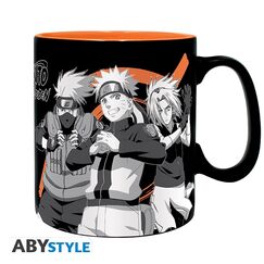 Duży kubek Naruto Shippuden - Bohaterowie (Skala szarości) (460 ml)