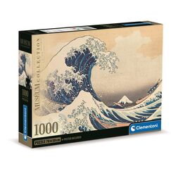 Puzzle z plakatem Museum Collection - Hokusai: Wielka Fala w Kanagawie (1000 element&oacute;w)