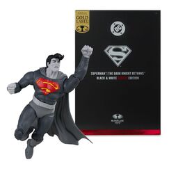 Figurka DC Multiverse (The Dark Knight Returns) Limited Edition - Superman (Black & White Accent Edition) (Gold Label)