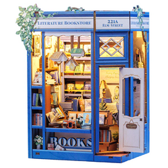 Drewniany model do sklejania Book Nook - Literature Bookstore