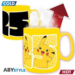 Duży kubek zmieniający kolor Pokemon - Pikachu #025 (460 ml)