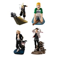 Zestaw czterech figurek Tokyo Revengers Petitrama Series - Toman Heroic Scenes