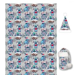 Koc flanelowy z czapką Disney Lilo i Stitch - Christmas Stitch (110x140cm) #2
