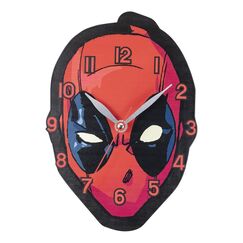 Zegar metalowy 3D Deadpool - Głowa Deadpoola