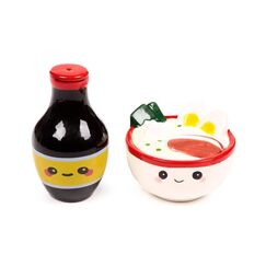 Zestaw solniczka i pieprznicza Kawaii - Nori The Ramen