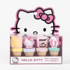 Zestaw 4 mini zakreślaczy Hello Kitty Food