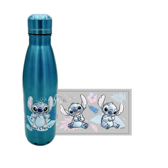 Butelka metalowa Disney Stitch - Watercolor Metalic Blue