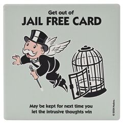 Podkładka pod kubek Monopoly - Get out of Jail Free