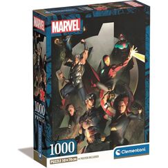 Puzzle z plakatem Marvel - The Avengers (1000 element&oacute;w)