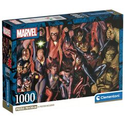 Puzzle z plakatem Marvel - Avengers (1000 element&oacute;w)