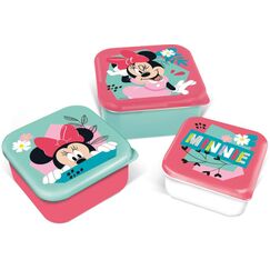 Zestaw 3 pudełek śniadaniowych Disney Myszka Minnie