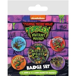Zestaw 5 przypinek Teenage Mutant Ninja Turtles - Mutant Mayhem