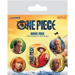 Zestaw 5 przypinek One Piece Netflix - The Straw Hats