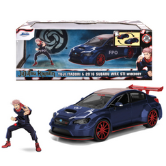 Model pojazdu z figurką Jujutsu Kaisen 1/24 - Subaru WRX STI 2016 & Yuji Itadori