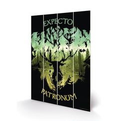 Nadruk na drewnie Harry Potter - Expecto Patronum Wood Print 20x29.5cm