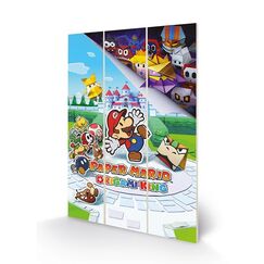Nadruk na drewnie Super Mario - The Origami King 20x29.5cm