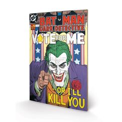 Nadruk na drewnie DC Comics - The Joker Vote for Me 40X59