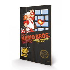 Nadruk na drewnie Super Mario Bros NES Cover 40x59cm
