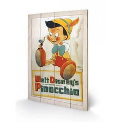 Nadruk na drewnie Disney - Pinocchio Conscience 40x59cm