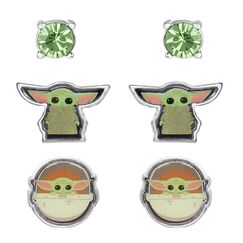 Zestaw 3 par kolczyk&oacute;w Star Wars - Baby Yoda