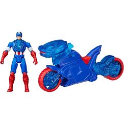 Model pojazdu Marvel z figurką - Motorbike Shield Tower (Kapitan Ameryka)