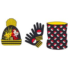 Zestaw zimowy Pokemon (komin, czapka, rękawiczki)