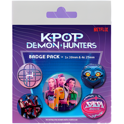 Zestaw 5 przypinek K-Pop Demon Hunters