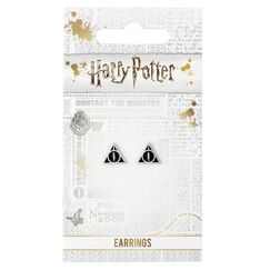 Kolczyki na sztyfcie Harry Potter Insygnia śmierci (posrebrzane)
