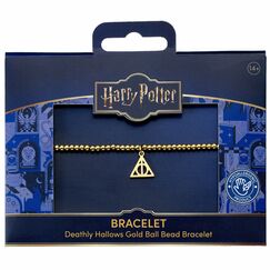 Bransoletka z koralik&oacute;w Harry Potter Insygnia Śmierci (pozłacana)