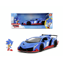 Model samochodu Sonic the Hedgehog 1/24 - Lamborghini Veneno (wraz z figurką Sonic)
