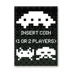 Magnes Space Invaders Insert Coin