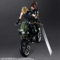 Zestaw 2 figurek z pojazdem Final Fantasy VII Remake Play Arts Kai - Cloud, Jessie & Motor