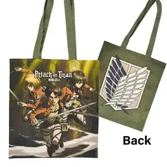 Bawełniana torba na ramię Attack on Titan - Eren, Mikasa, Armin