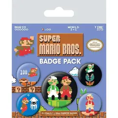 Przypinki Super Mario Bros. Classic (5 szt.)