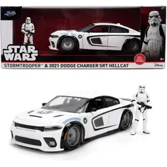 Model samochodu Star Wars 1/24 - 2021 Dodge Charger SRT Hellcat (z figurką Stormtrooper)