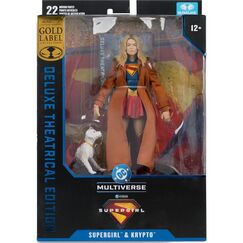 Figurka DC Comics Deluxe Theatrical Edition - Supergirl & Puppy Krypto (Gold Label)