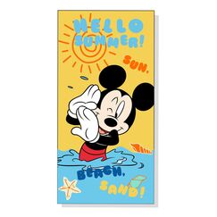 Ręcznik plażowy z mikrofibry Disney Mickey Hello Summer (70x140cm)