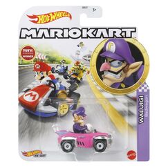 Model pojazdu Hot Wheels Mario Kart 1/64 - Waluigi (Bandwagon) (GJH54)