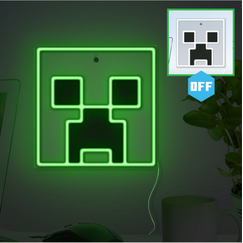 Lampka na ścianę Minecraft Creeper (25 cm)