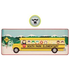 Podkładka pod mysz XL z podstawką pod kubek South Park - Elementary School Bus