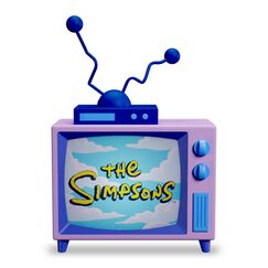 Lampka 3D Simpsonowie - Telewizor