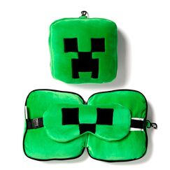 Poduszka podróżna z opaską na oczy Minecraft Relaxeazzz - Creeper