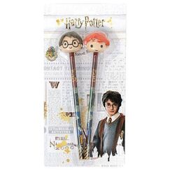 Zestaw 2 oł&oacute;wk&oacute;w z gumkami 3D do ścierania - Harry Potter