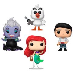 Zestaw 4 figurek Mała Syrenka POP! - Ariel, Prince Eric, Scuttle & Ursula (Special Edition Diamond Glitter)